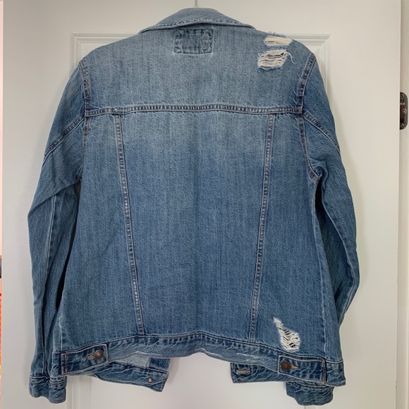 Jean denim jacket distressed - Picture 3 of 5